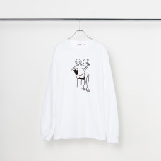 長場雄 Yu Nagaba - Long Sleeve Tee "Uchiwa"　White YN200115 官方授權